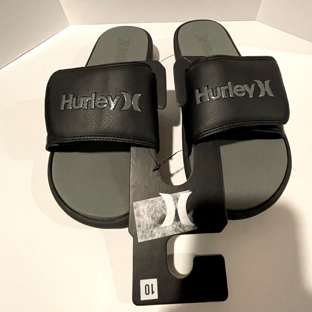 NWT Men’s Hurley Slides, Size 10